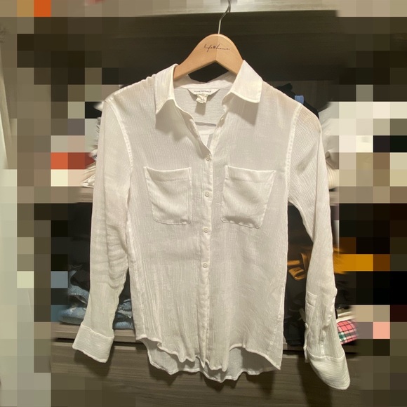 Club Monaco Longsleeve White Shirt - Picture 3 of 6